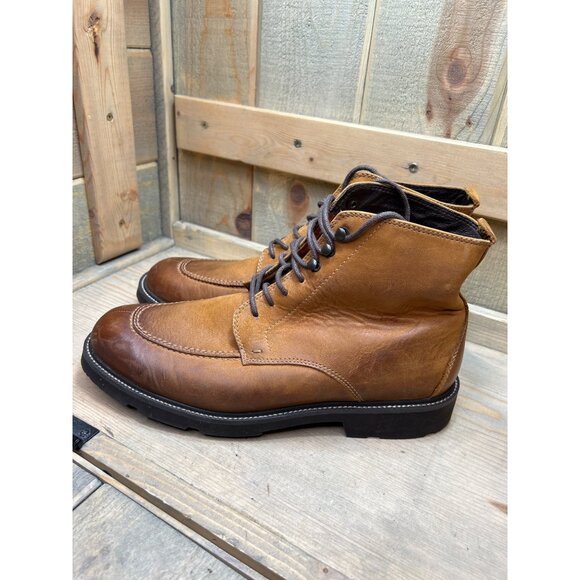 Rockport Mens Waterproof Tan Leather Dress Boots Smart Size 9M